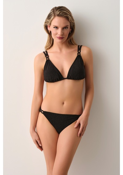 Suwen Astra Askı Detaylı Üçgen Bikini Üst Sb26525920920 Siyah