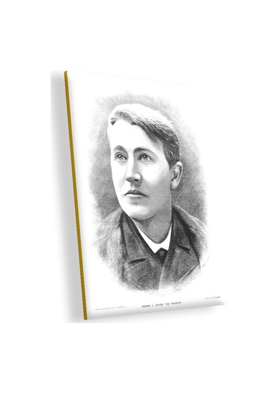 Cakasepetim Amerikalı Mucit Ve İşadamı Thomas Alva Edison Portresi Ahşap Mdf Tablo