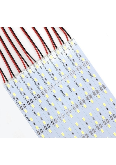 12 Volt 5630 Ledli Led Bar Alüminyum Çubuk 72 Ledli Kırmızı