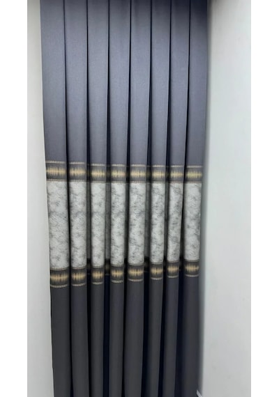 Nivemeshome Umut Fj614365 V 2522 Antrasit 1/3 Sık Pile Fon Perde Apm Antrasit