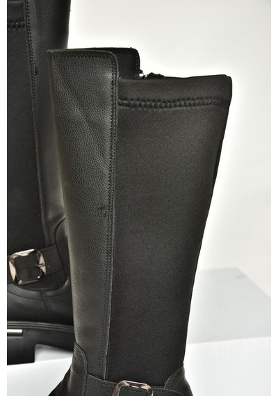 Fox Shoes T996332009 Siyah Dalgıç Kumaş Klasik Çizme Siyah-Suni Deri