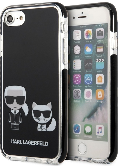 Apple Uyumlu iPhone 8  Kılıf Kenarları Siyah Silikon K&c Dizayn Kapak