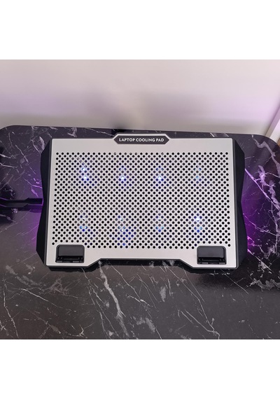 Ga46 Gaming Dizüstü Bilgisayar Soğutucu Laptop Standı 8 Fan Rgb Led Telefon Tutucu Yükseklik Ayarlı