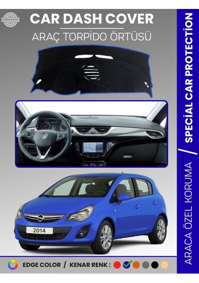 Opel Corsa E 2013-2019 Torpido Örtüsü Ön Göğüs Koruma Torpido Koruma Tam Uyum Çatlamayı Önler - 326 Stiloto