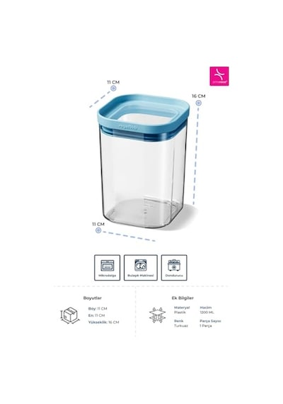 Ayrex Seoul Kuru Gıda Saklama Kabı 1200ml Genel