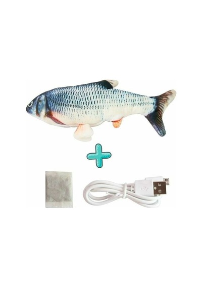 10 x 30 CM Dans Eden Balık Şarj Edilebilir Kedi Oyuncağı