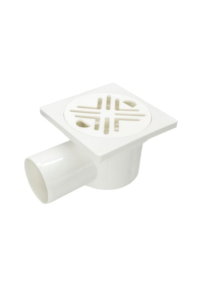 Mesa Teknik Yandan 50 MM Çıkış Koku Önleyici Plastik Yer Süzgeci 10 x 10 CM