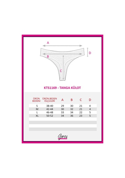 Sensu Kadın Brazilian Tanga 6'lı Paket Set - Kts1169 Karışık Çok Renkli