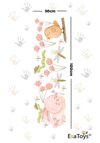 Sevimli Hayvanlar Temalı Çocuk Odası Sticker Seti