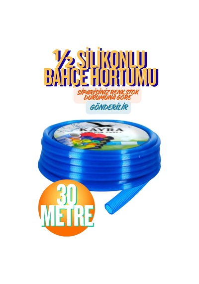 1/2 Silikonlu Bahçe Çeşme Sulama Hortumu 30 Metre Araç Yıkama Hortumu Örgülü Esnek Katlanmaz Aşınmaz Musluk Bağlantılı Oto Yıkama Balkon Park Çim Sürgülü Bahçe Tipi Su Hortumu Seti Dayanıklı