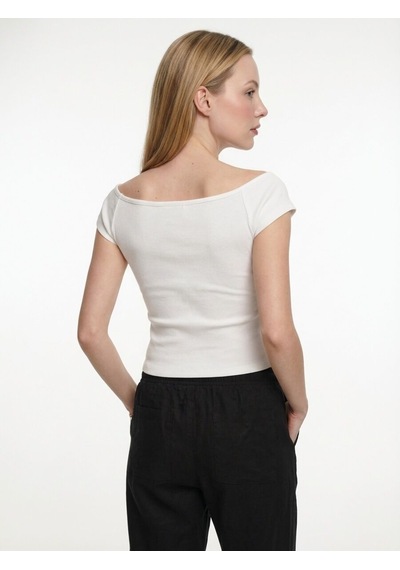 LOFT Slim Fit Kadın Bluz K.kol Lf2042136 Q1.v1 Beyaz