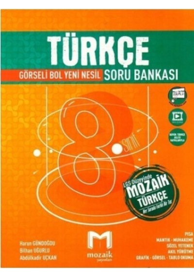 Mozaik 8. Sınıf Türkçe Soru Bankası 2022