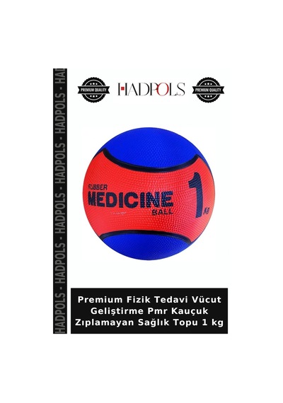 Premium Fizik Vücut Geliştirme Pmr Kauçuk Zıplamayan Sağlık Topu 1 Kg