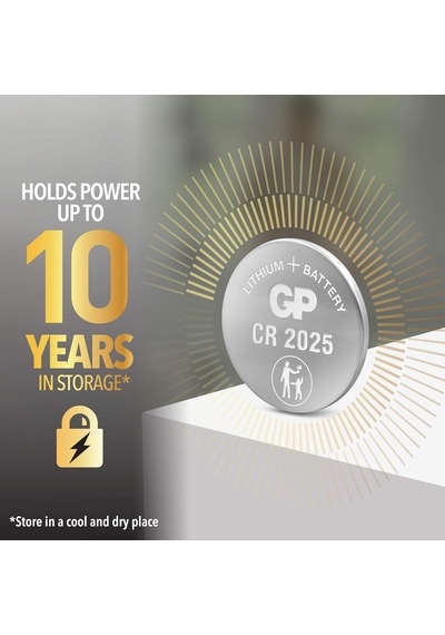 Batteries Cr2025 2025 Boy Lityum Düğme Pil, 3 Volt, 20'li Kart, Gri