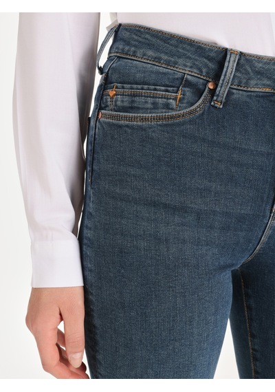 Colins 703 Carla Slim Fit Normal Bel Düz Paça Jean Pantolon Cl1065299 Denim