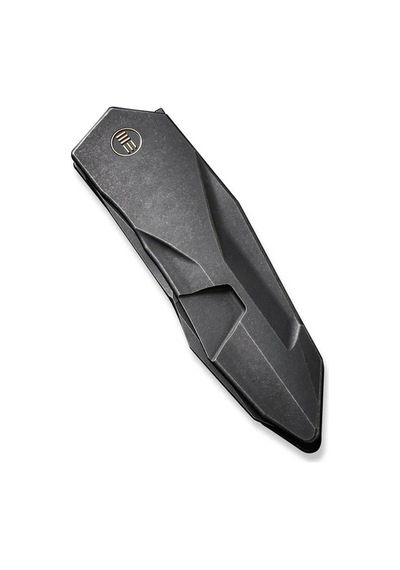 We Knife Solid Black Titanium Integral Handle Black Stonewashed Cpm 20cv Blade Çakı Siyah