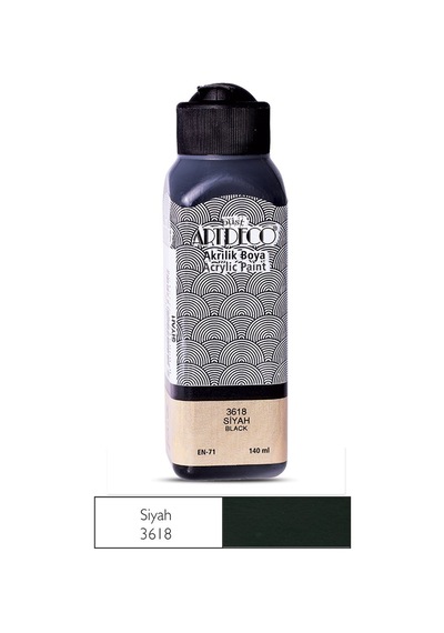 Artdeco Akrilik Boya 140 Ml Siyah - 4 Adet Diğer