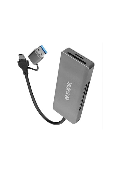 S-link Sl-cr51 Typec Ve Usb3.0 Cf, Sd, M2, Micro Sd, Ms 5 İn 1 Metal Kart Okuyucu Kdo