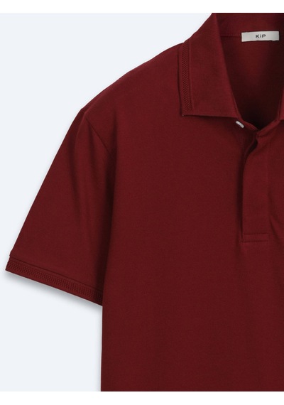 Kip Bordo Düz %100 Pamuk T-shirt