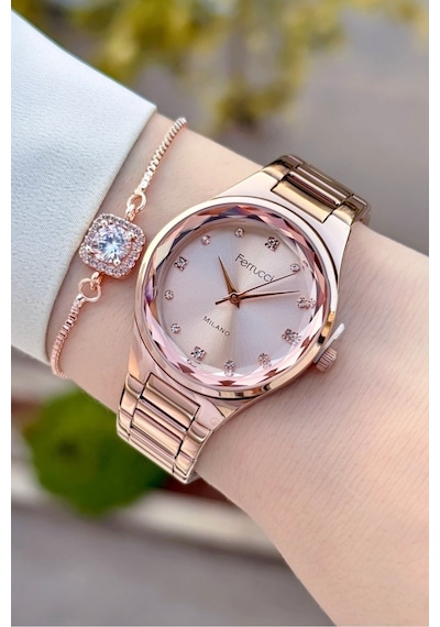 Ferrucci Fcgnct386 Kadın Kol Saati Rose Gold