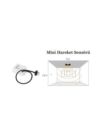 Ct-9188 Mini Tip Sensör Sıva Altı Sensör 360 Derece 800w