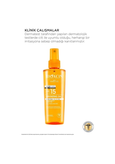Bioxcin Sun Care Bronzlaştırıcı Yağ 15 Spf 200 ml - Kakao Yağı Havuç Yağı 15 Spf