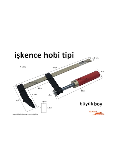 İşkence Aleti Hobi İşkence Büyük Boy Sıkma Aparatı Çerçeve Ahşap