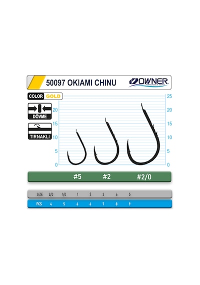 Owner 50097 Okiami-chinu Gold İğne 1-0