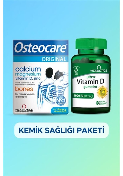 Osteocare Original Vitamin 90 Tablet + Vitabiotics Ultra Vitamin D Gummies Vitamin 50 Tablet