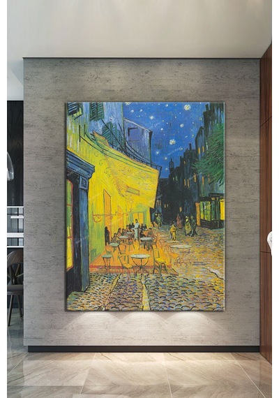 Vincent Van Gogh Terrasse De Cafe De Nuit Kafe Terasda Bir Akşam Kanvas Tablo