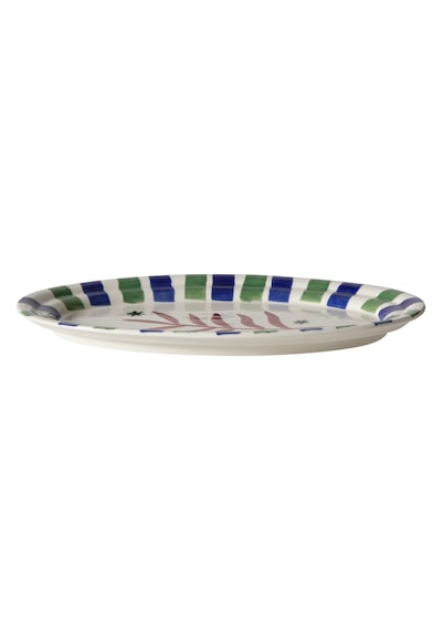 Mudo Home Lısmore Kayık Tabak Lacivert 34 Cm Çok Renkli
