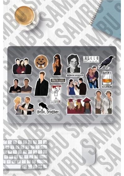 The Vampire Diaries Temalı Sticker Etiket Seti 1 -vampir Günlükleri Sticker- Laptop Notebook Telefon Genel