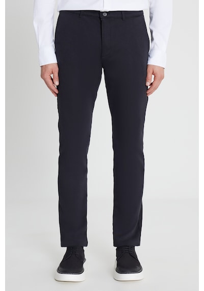 AC&Co / Altınyıldız Classics Erkek Sıyah Pamuklu Slim Fit Dar Kesim Yan Cep Casual Pantolon Siyah