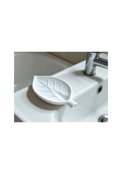 Buççin Online Mağaza Yaprak Model Plastik Sabunluk Su Giderli Banyo Mutfak Sabunluğu 7.5 Cm Beyaz Plastik Beyaz Çok Renkli