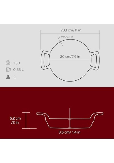 Bakır Sahan 20 Cm Çok Renkli