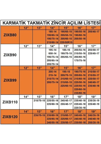 Takmatik Kar Patinaj Zinciri 175X70X13 Grup:4 Space
