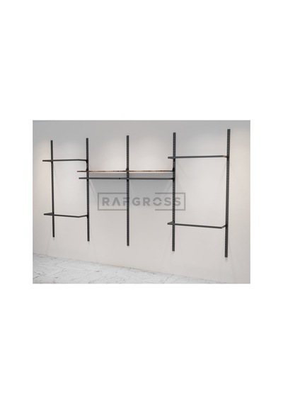 Askılık, Duvar Rafı, Askılık Sistemi, Giyinme Odası-askılık Sistemi,mağaza Raf Sistemi 365x200 Cm Çok Renkli