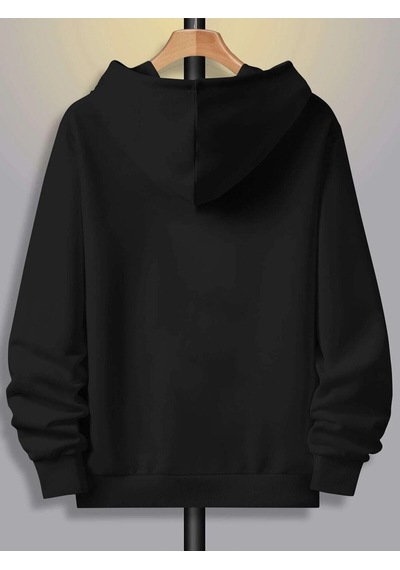 Startmore Siyah Unisex Siyah Freedom Baskılı Oversize Kapüşonlu