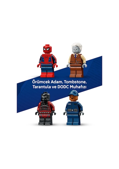 LEGO® ǀ Marvel Örümcek Adam Hapishane Nakliye Aracı Takibi 76349 - 8+ Yaş için 4 Minifigür İçeren Oyuncak Yapım Seti (367 Parça)