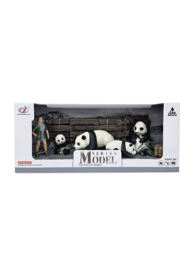 Panda Ailesi Ve Bakıcı Figürü Oyun Seti