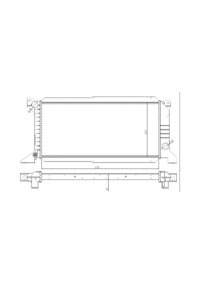 Su Radyatörü Brazing Ford Transit 97-01 32mm Uzun Tip Mga-80467