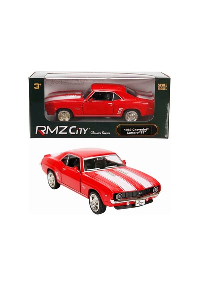 1:32 Rmz City Alman Klasikleri Serisi Die Cast Çek Bırak Model Araba - Kırmızı 1969 Chevrolet Camaro