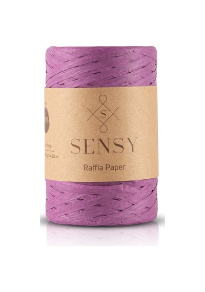 Sensy Premium 400 Metre Rafya Ip Çanta Ipi Raffia Ip Kağıt Ip Supla Ipi 250 Gram Mor