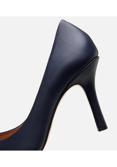 Hotiç Kadın Deri Lacivert Yüksek Topuklu Stiletto