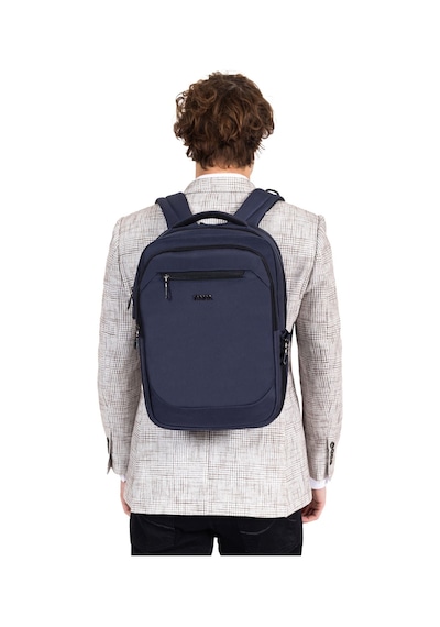 Dada Unisex Lacivert Okul Sırt Çanta Orta Boy Lise Üniversite 13,3-14 inç Usb Type-c Su Geçirmez Oxford Kumaş
