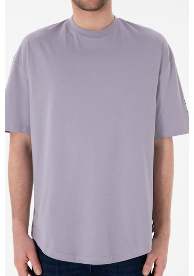 U.S. Polo Assn. Erkek Long Fit Bisiklet Yaka Gri Basic Tişört 50305988-VR024