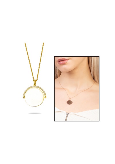 Tesbihane Zirkon Taşlı Yuvarlak Model Gold Renk Kişiye Özel İsim Harf Yazılı 925 Ayar Gümüş Kadın Kolye Tesbihane Zirkon Taşlı Yuvarlak Model Gold Renk Kişiye Özel İsim Harf Yazılı 925 Ayar Gümüş Kadın Kolye