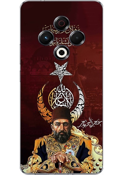 Tecno Spark 30 Uyumlu Abdülhamid Han Baskılı Silikon Kılıf Renkli