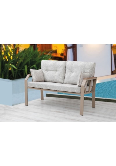 2+1+1 Masa Demonte Bahçe Balkon Mobilyası Sütlü Kahve