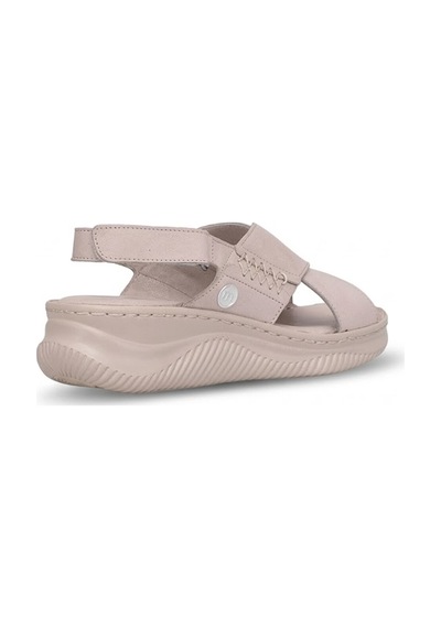 Mammamia D26ys-5320 Kadın Hakiki Deri Dolgu Topuk Sandalet Gri